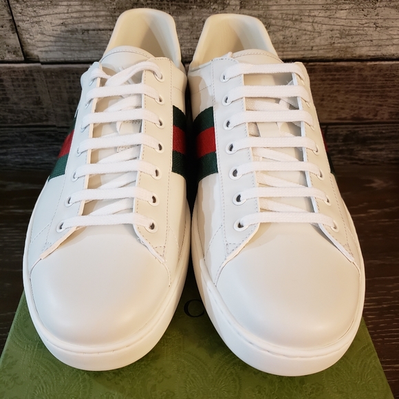 **SOLD **SOLDGucci Mens White Ace Shoes Gucci size 11.5 *READ DETAILS* Authentic - Picture 2 of 16